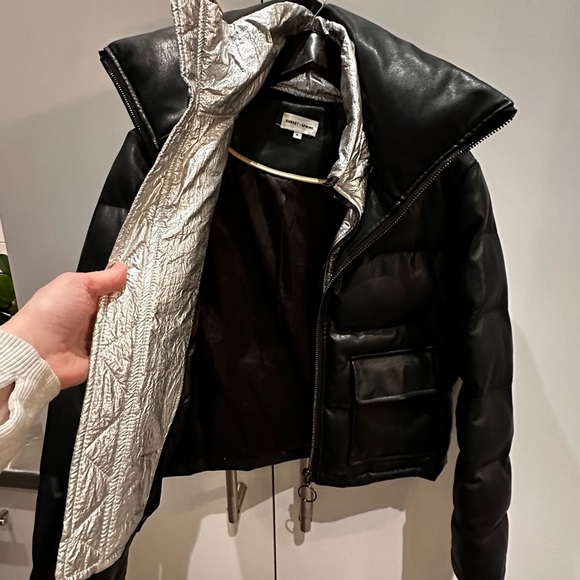 Gorgeous and warm jacket with faux vest (silver) insert - Picture 4 of 8